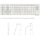 S.S STANCHION LG 630MM Ø 25MM WITH WELDED NUTS