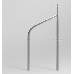 S.S GATE STANCHION LG 630MM Ø 25MM WITH WELDED NUT