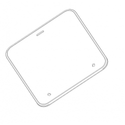 ACRYLIC GREY + GASKET FOR MEDIUM PROFILE HATCH T60