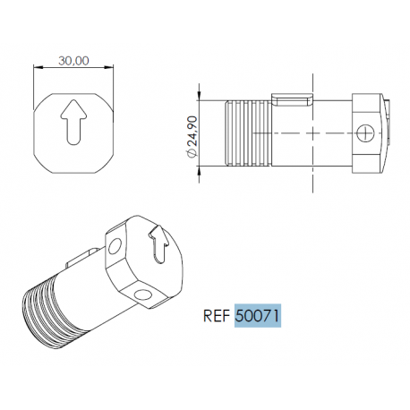 PLASTIC LOCKING FOR PIN Ø 10 - C350