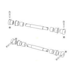 SMOOTH CLEVIS PIN D12 (15/32) + SS LOCKERS C350-C420-C430-R420/430