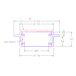 COMPLETE TOP BEARING INCLUDING ALUMINIUM OUTER RACE AND INNER BALL Ø 85 WITH ROLLERS