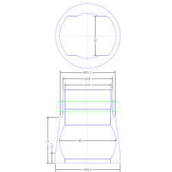 BOTTOM OUTER RACE JP101406 PETP FOR Ø 86EXT INNER BALL