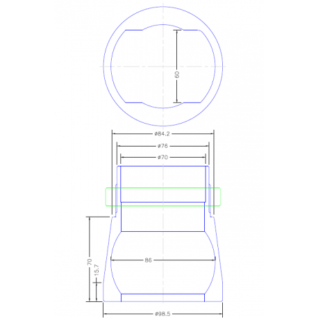 BOTTOM OUTER RACE JP101406 PETP FOR Ø 86EXT INNER BALL