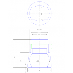 BOTTOM OUTER RACE JP101404 PETP FOR Ø 65EXT INNER BALL