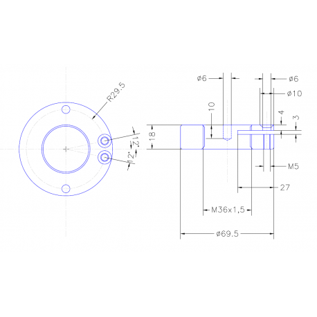 BLOCK NUT M36X1.5MM