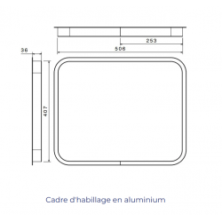 CADRE D'HABILLAGE ALU TRAPPE SURVIE SECURAL 49.42