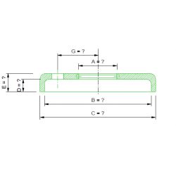 TOP CAP + O'RING Ø 39 AND STOP PIN Ø 12 FOR 10.13.04 BEARING