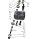 CARRE DE BARRE ALU NOIR DIAM.40MM 