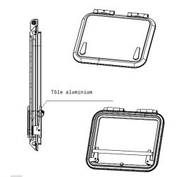 COMPLETE ESCAPE HATCH 49.42 - ALUMINUM SHEET